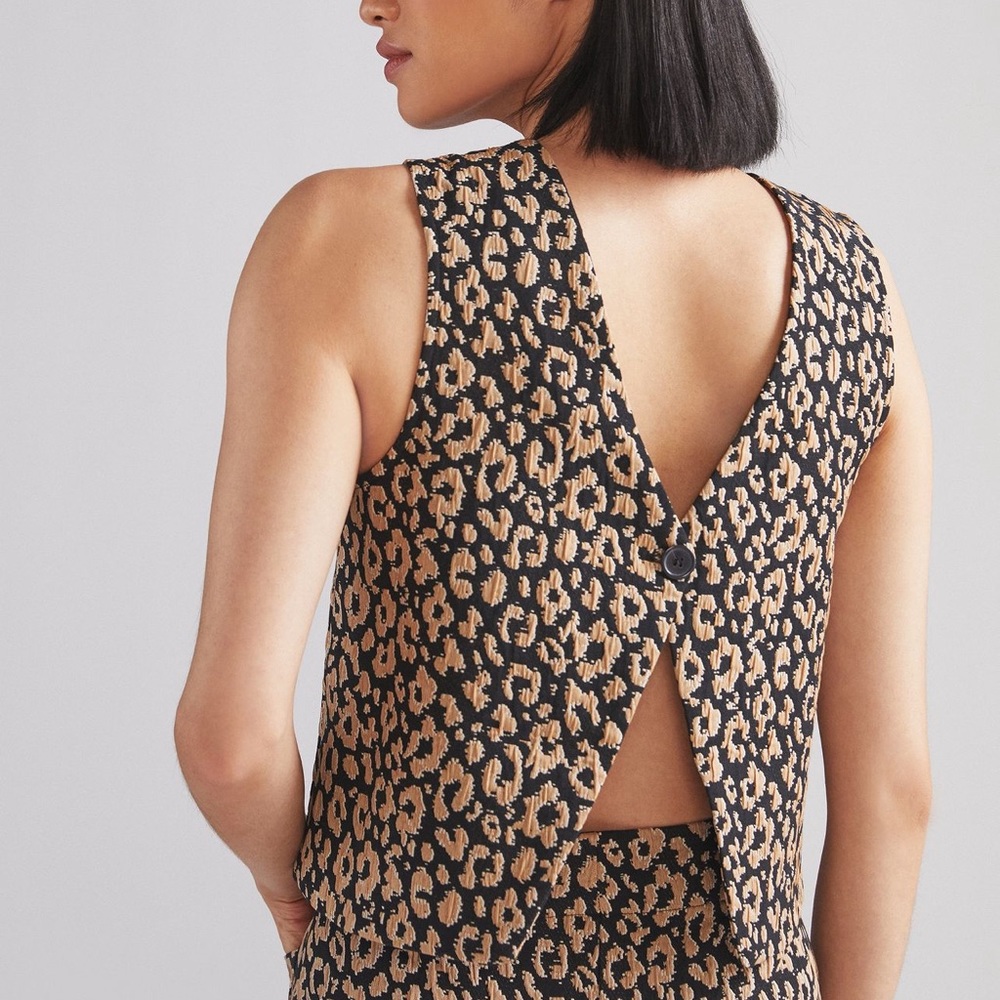 Anthropologie Leopard Print Crop top
